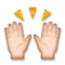 Raising Hands - Medium Light emoji on LG